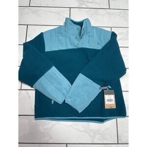 The north face cragmont fleece 1/4 snap midnight petrol W large new